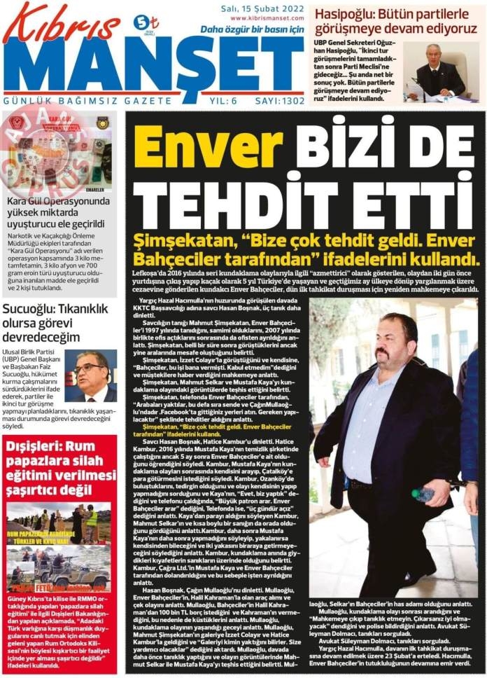 16 Şubat 2022 Çarşamba Gazete Manşetleri 12