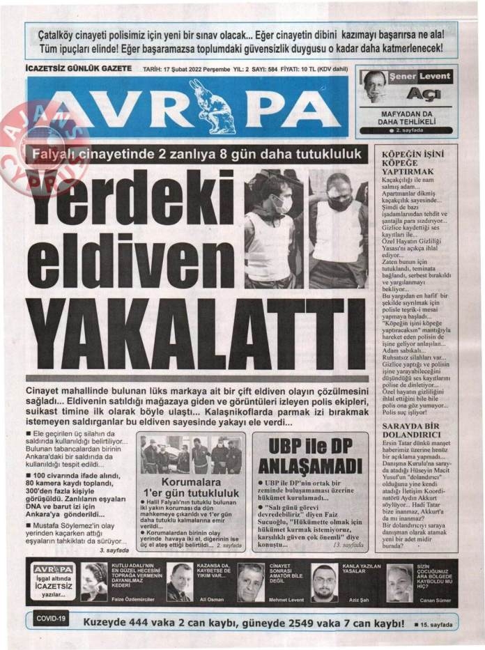 17 Şubat 2022 Perşembe Gazete Manşetleri 10