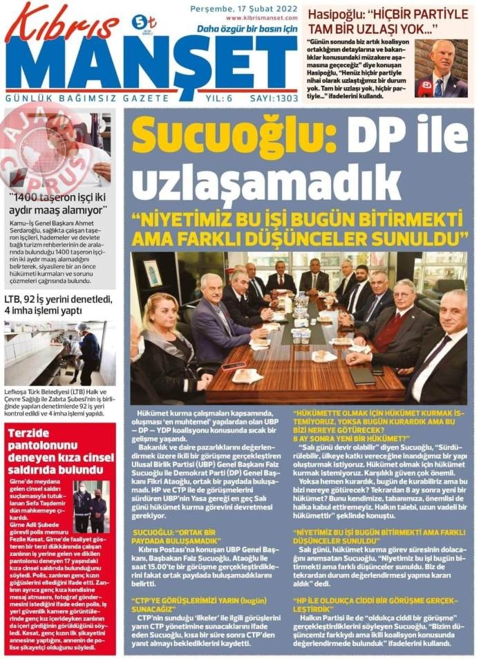 17 Şubat 2022 Perşembe Gazete Manşetleri 12