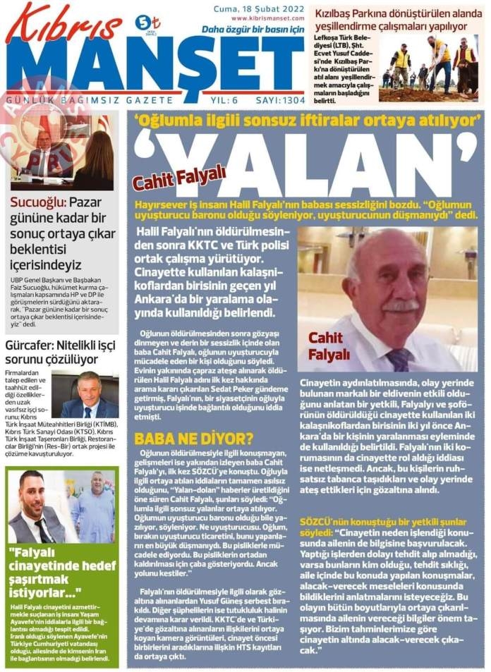 18 Şubat 2022 Cuma Gazete Manşetleri 11