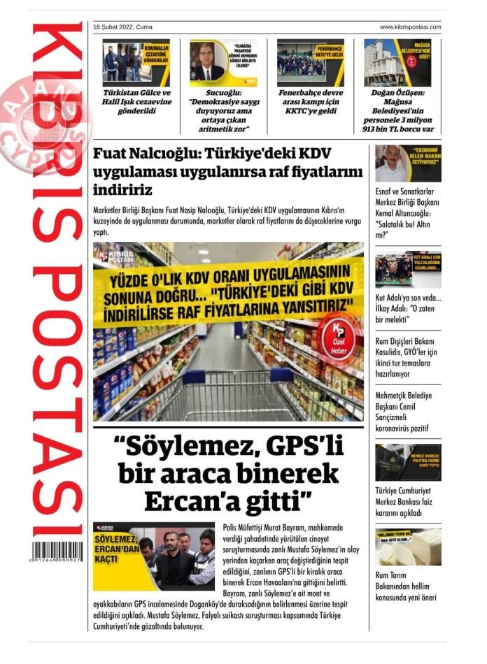 18 Şubat 2022 Cuma Gazete Manşetleri 12