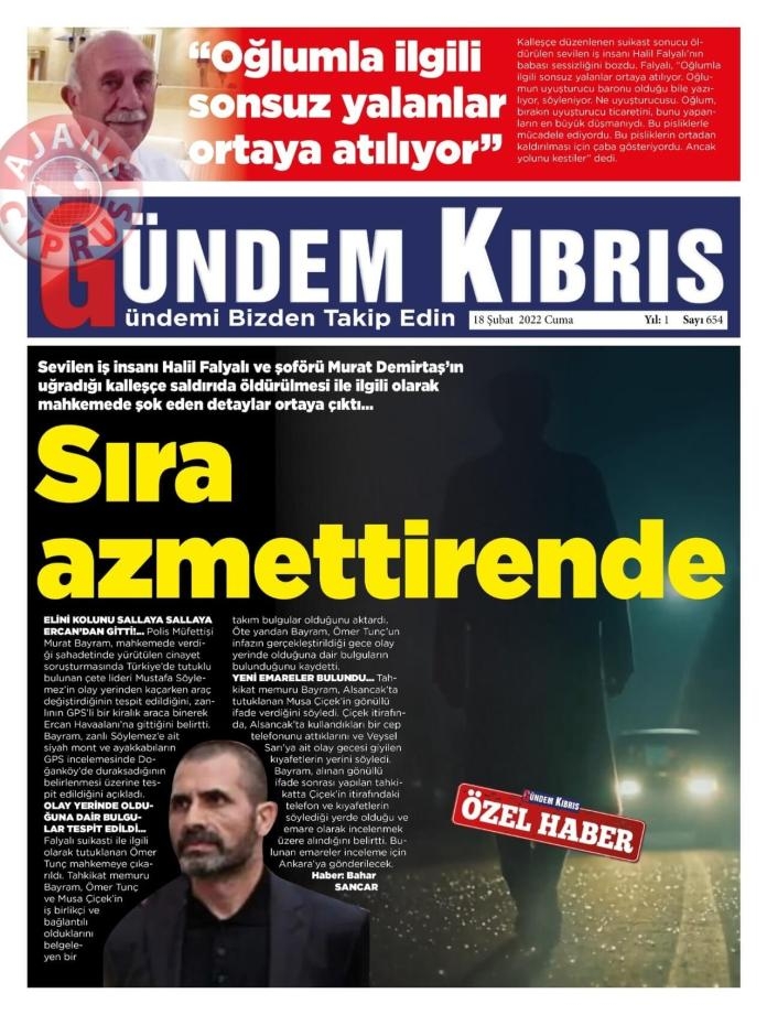 18 Şubat 2022 Cuma Gazete Manşetleri 14