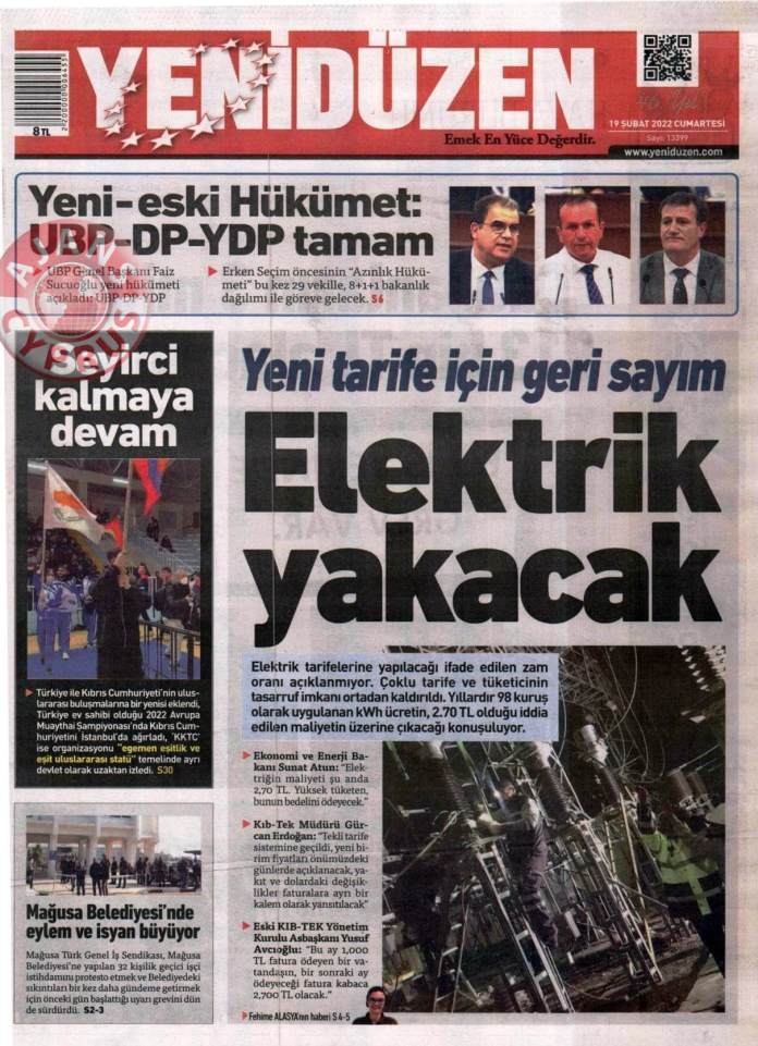 19 Şubat 2022 Cumartesi Gazete Manşetleri 6