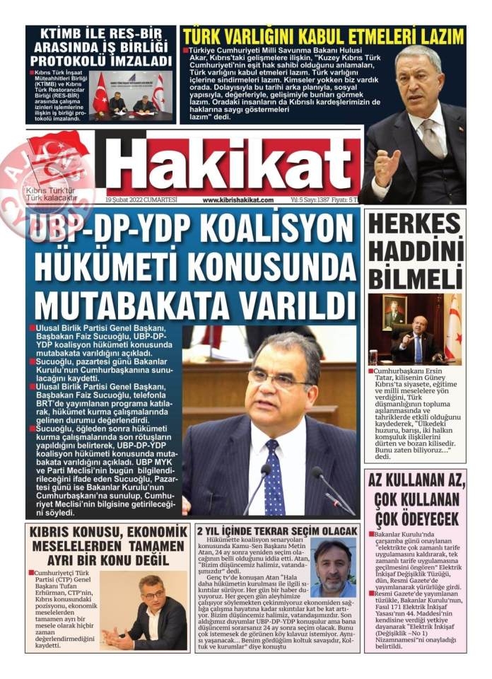 19 Şubat 2022 Cumartesi Gazete Manşetleri 8