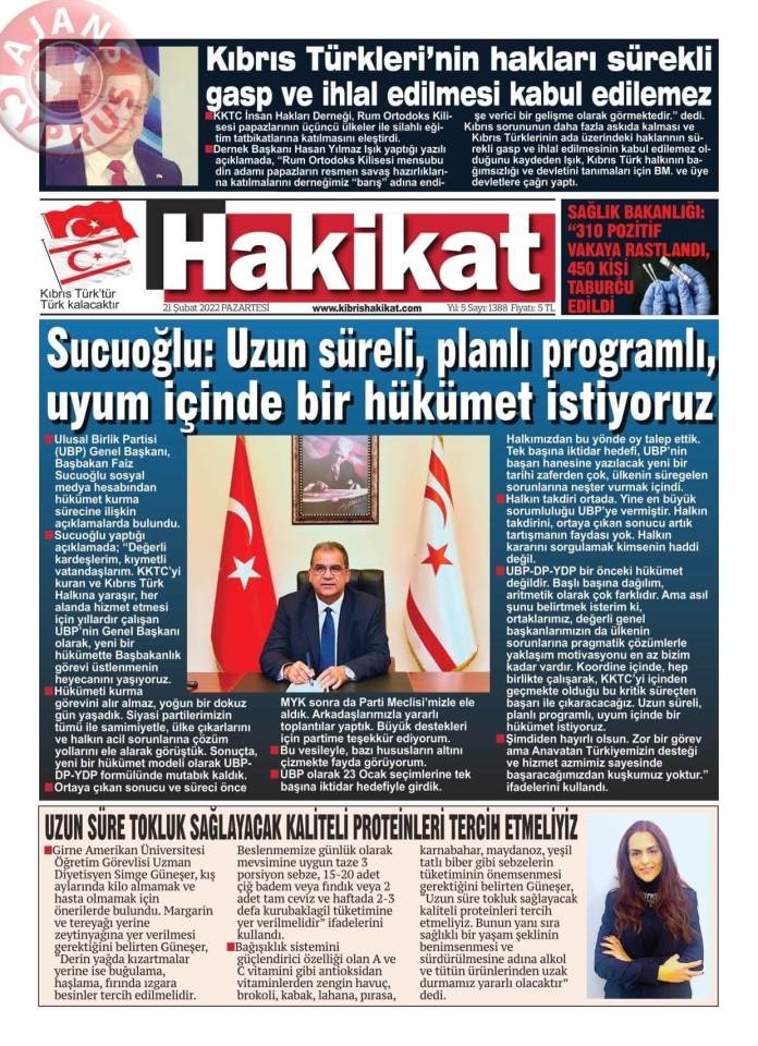 21 Şubat 2022 Pazartesi Gazete Manşetleri 10