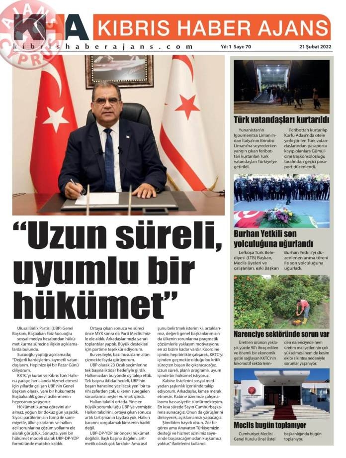 21 Şubat 2022 Pazartesi Gazete Manşetleri 12