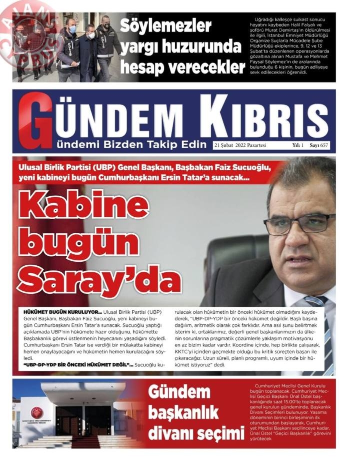 21 Şubat 2022 Pazartesi Gazete Manşetleri 15