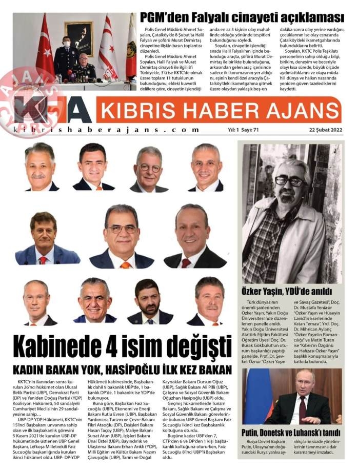 22 Şubat 2022 Salı Gazete Manşetleri 10