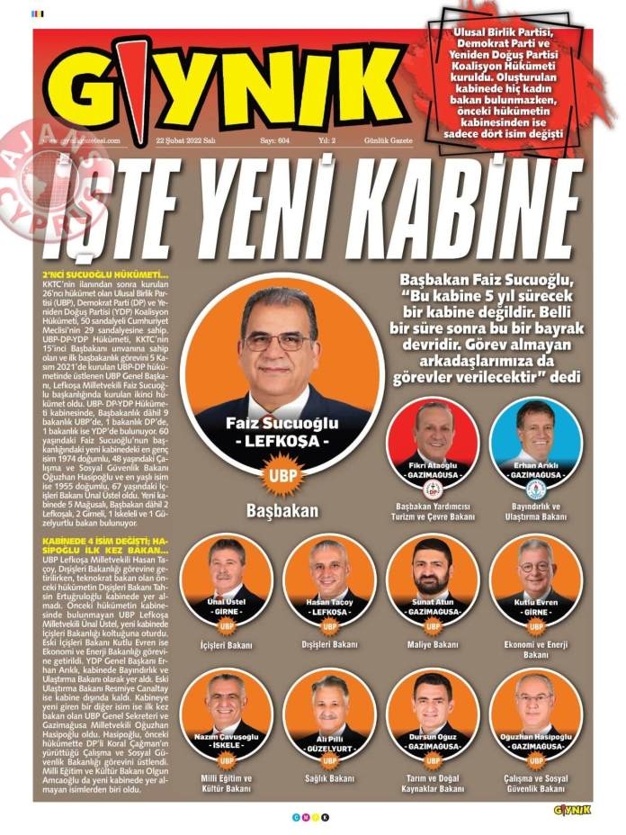 22 Şubat 2022 Salı Gazete Manşetleri 12