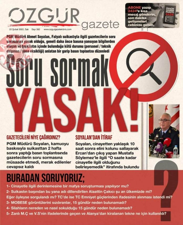 22 Şubat 2022 Salı Gazete Manşetleri 15