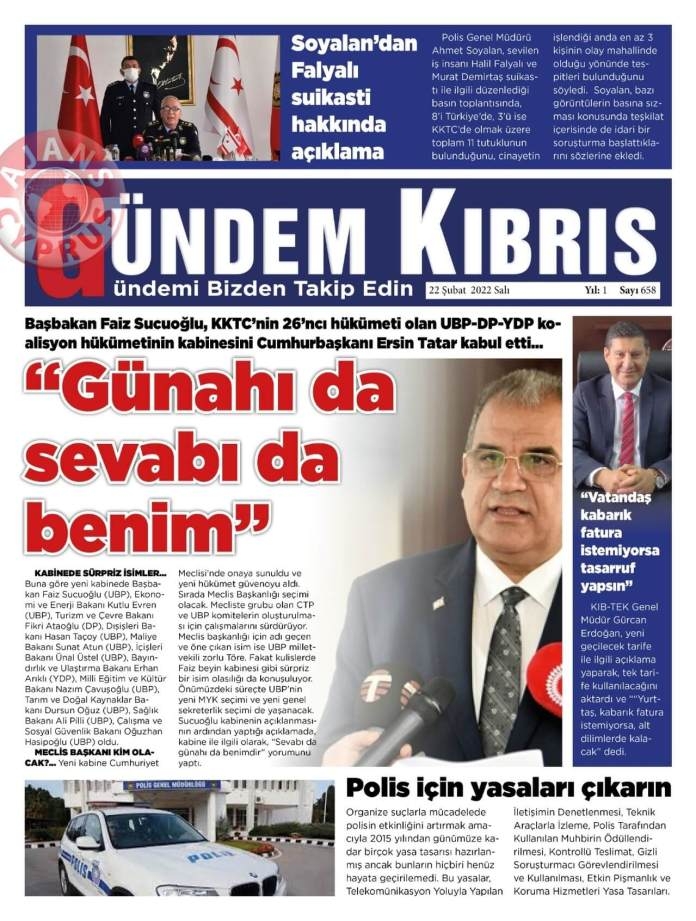 22 Şubat 2022 Salı Gazete Manşetleri 16