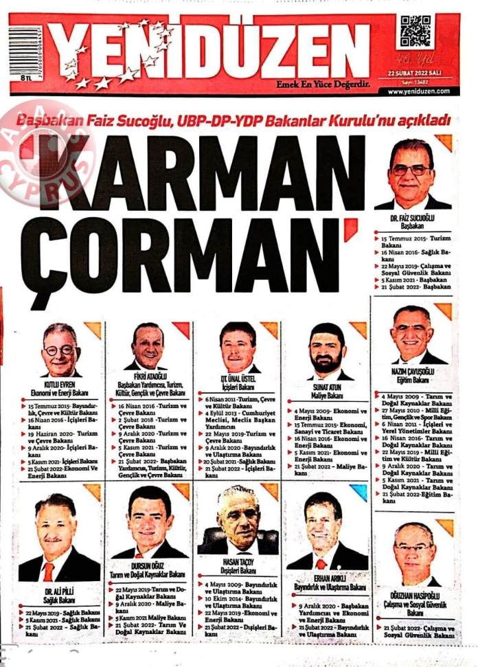 22 Şubat 2022 Salı Gazete Manşetleri 7