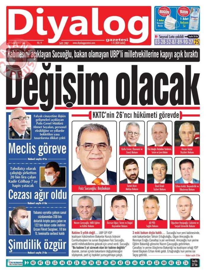 22 Şubat 2022 Salı Gazete Manşetleri 8