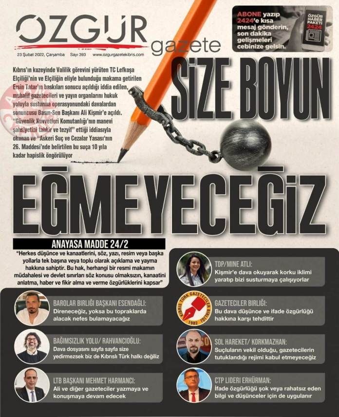 23 Şubat 2022 Çarşamba Gazete Manşetleri 16