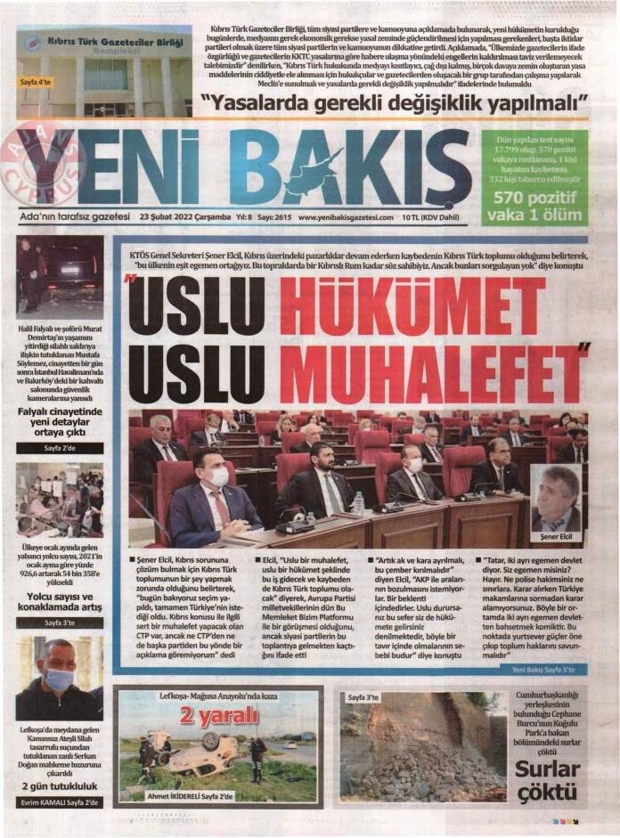 23 Şubat 2022 Çarşamba Gazete Manşetleri 5