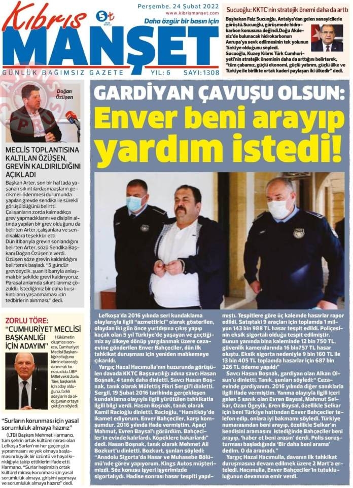 24 Şubat 2022 Perşembe Gazete Manşetleri 12