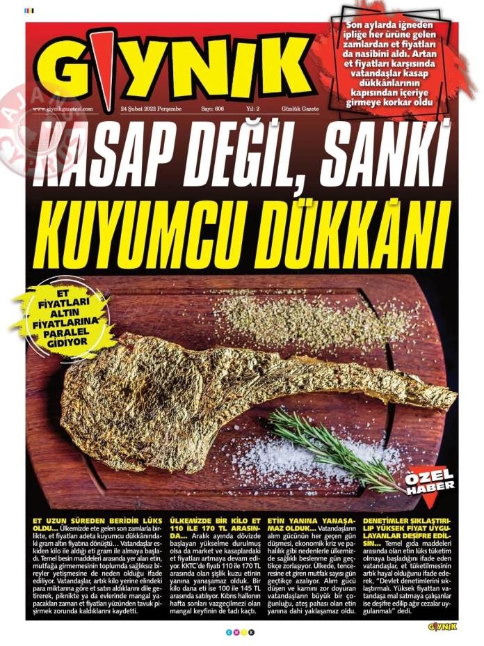 24 Şubat 2022 Perşembe Gazete Manşetleri 13