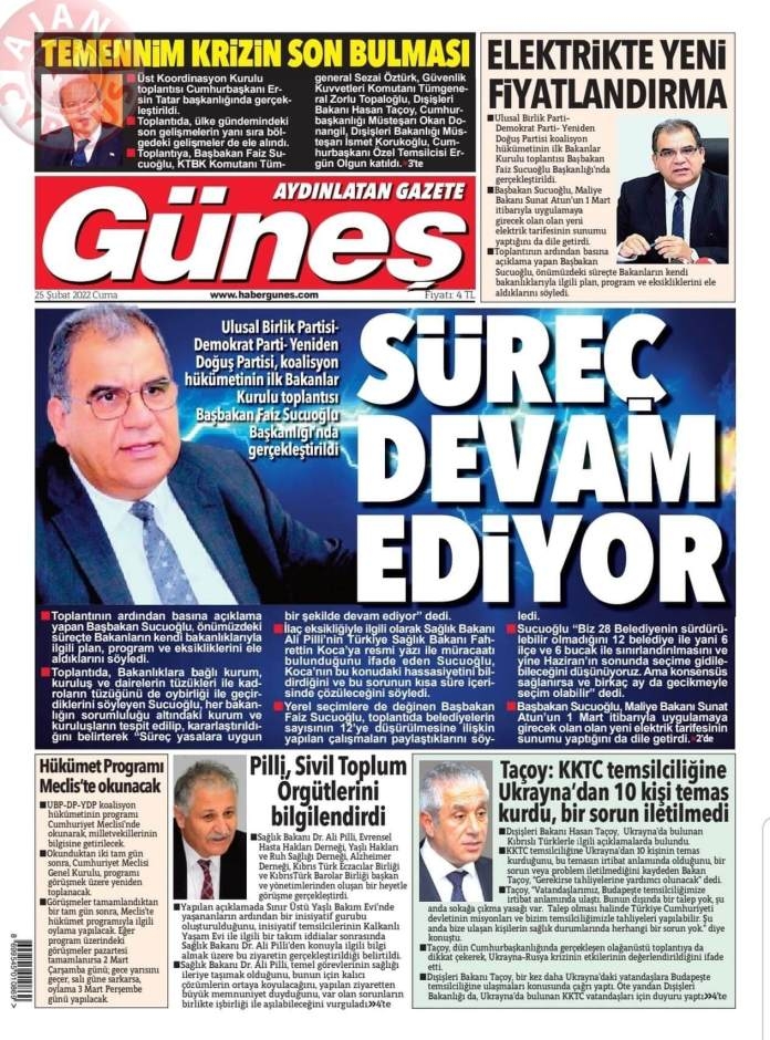 25 Şubat 2022 Cuma Gazete Manşetleri 11