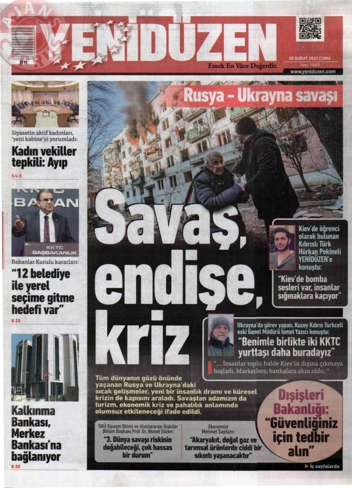 25 Şubat 2022 Cuma Gazete Manşetleri 5