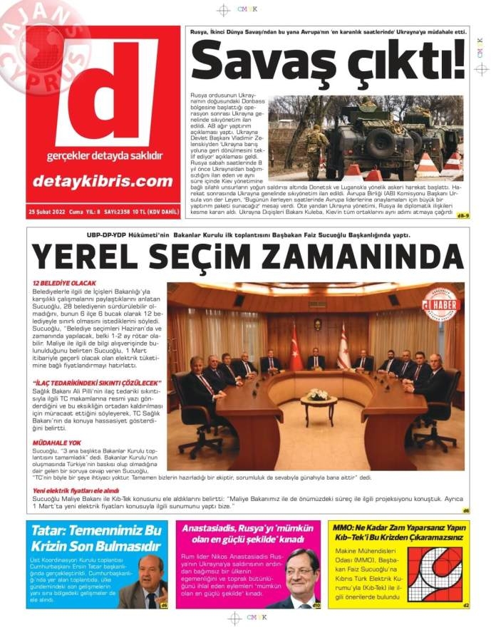 25 Şubat 2022 Cuma Gazete Manşetleri 6