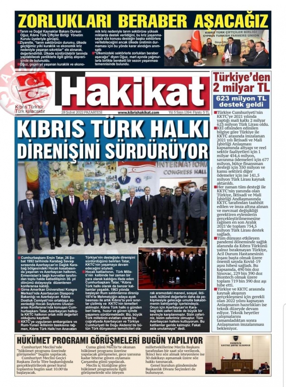 28 Şubat 2022 Pazartesi Gazete Manşetleri 12