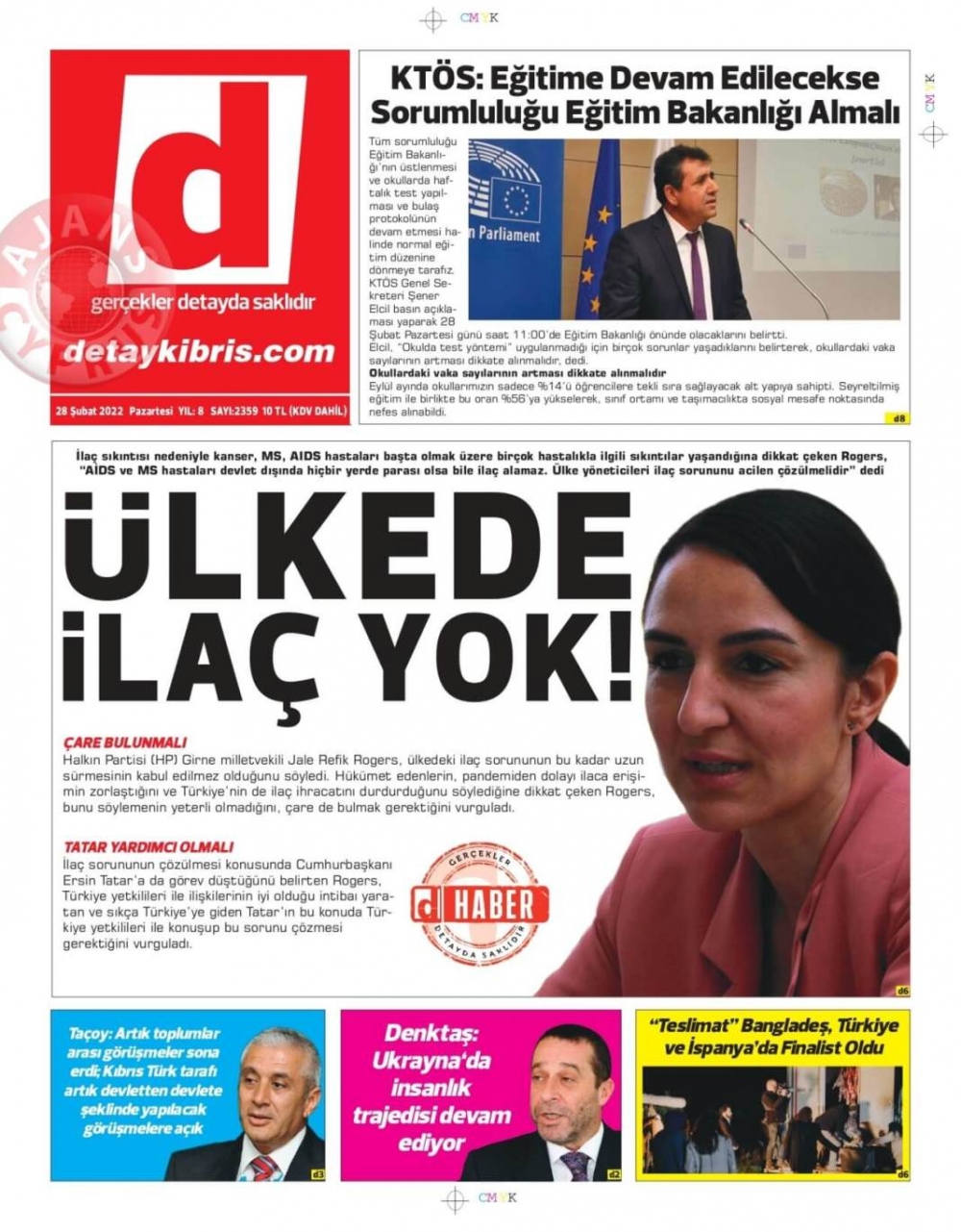 28 Şubat 2022 Pazartesi Gazete Manşetleri 7