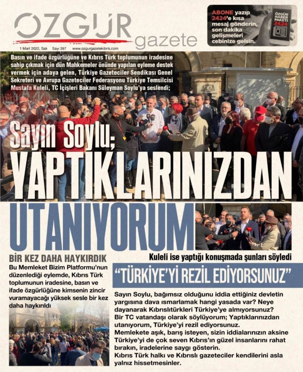 1 Mart 2022 Salı Gazete Manşetleri 13