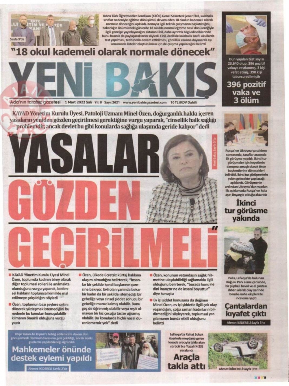 1 Mart 2022 Salı Gazete Manşetleri 5
