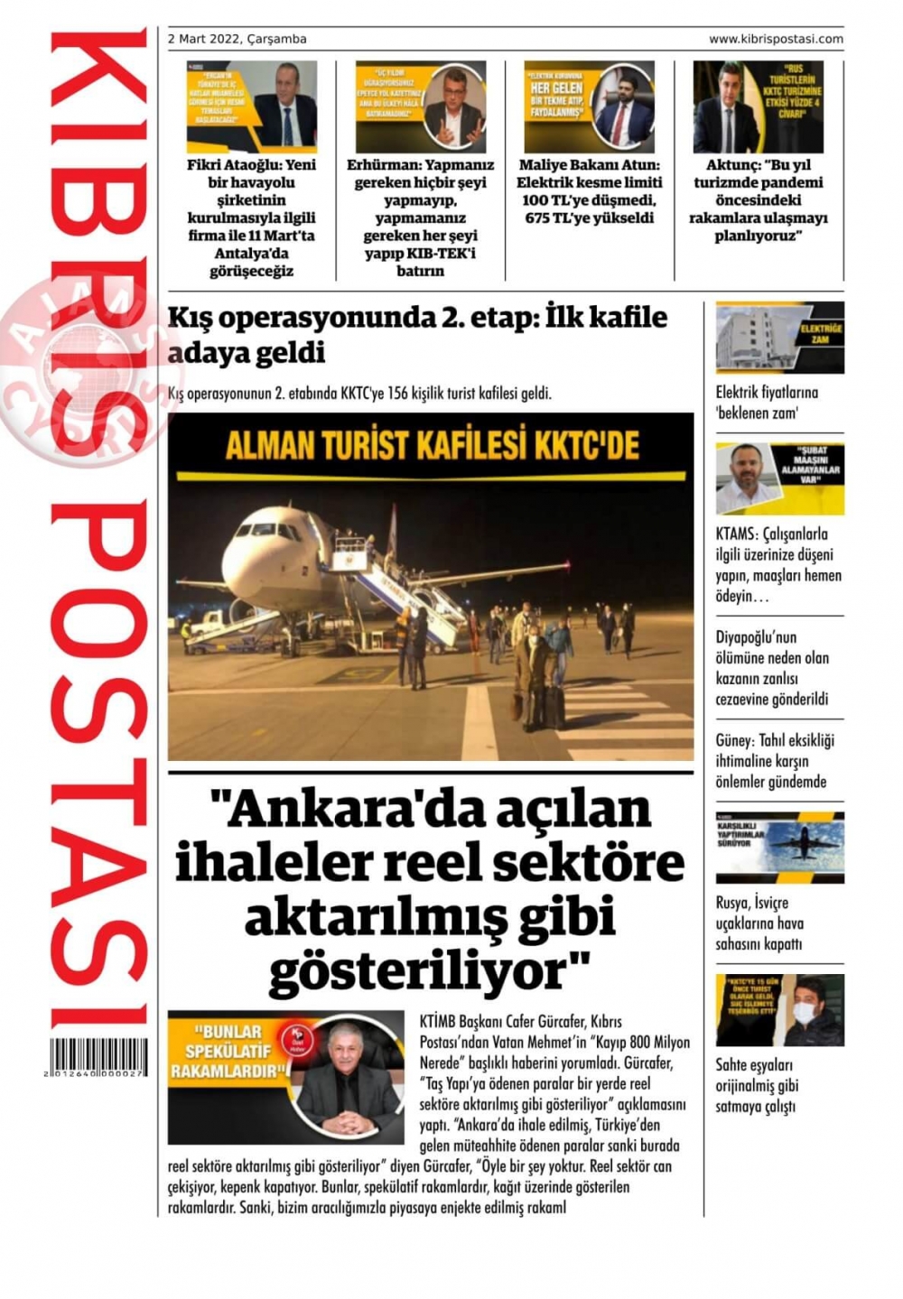 2 Mart 2022 Çarşamba Gazete Manşetleri 14