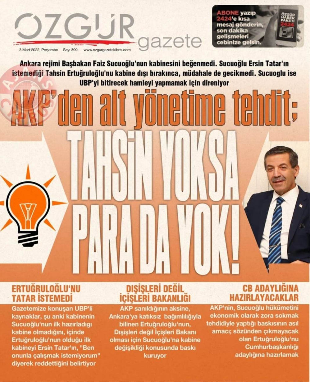 3 Mart 2022 Perşembe Gazete Manşetleri 15