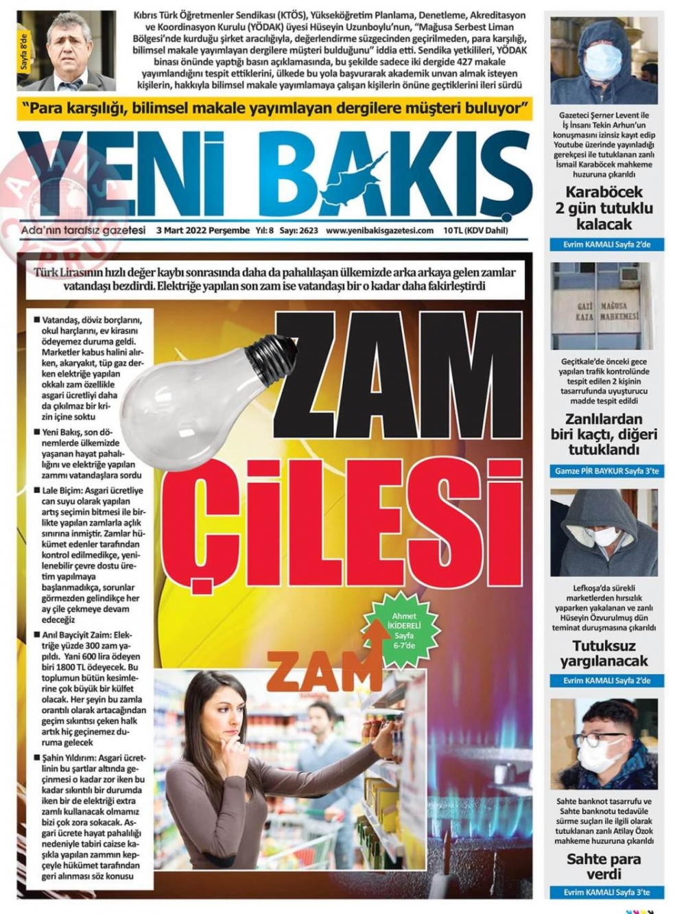 3 Mart 2022 Perşembe Gazete Manşetleri 5