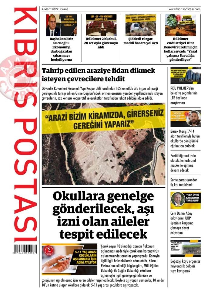 4 Mart 2022 Cuma Gazete Manşetleri 12