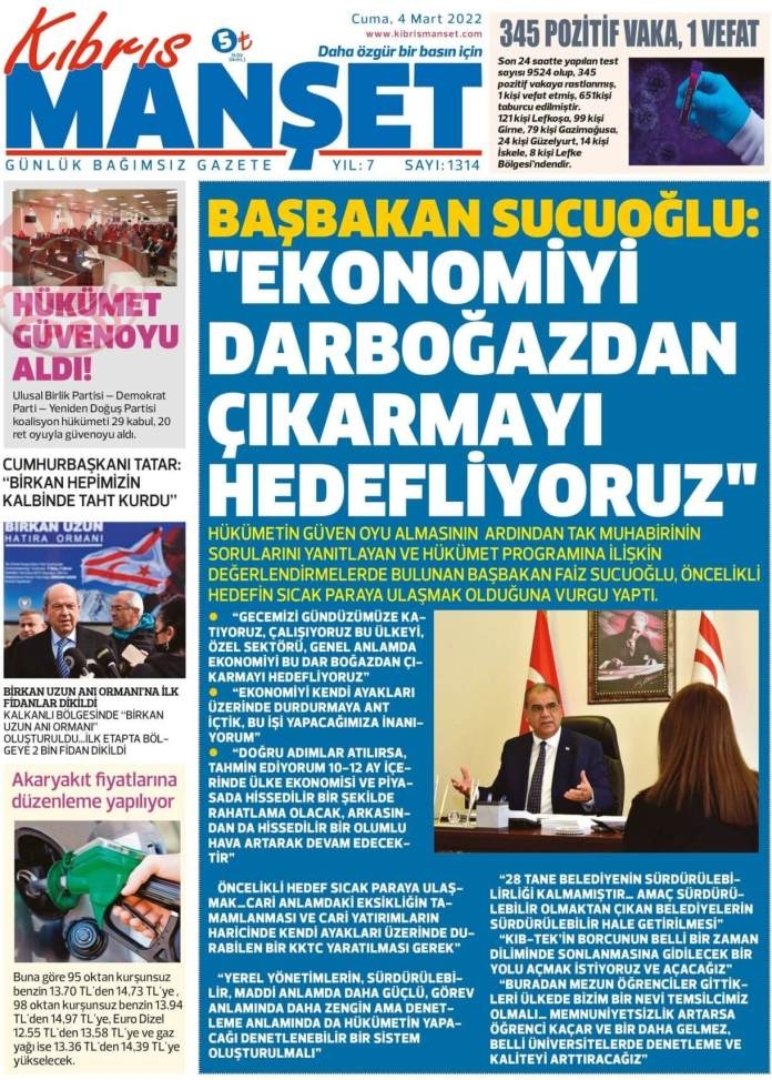 4 Mart 2022 Cuma Gazete Manşetleri 14