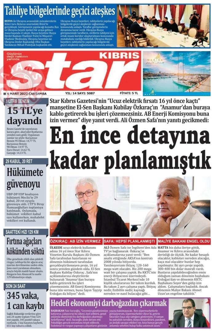4 Mart 2022 Cuma Gazete Manşetleri 4