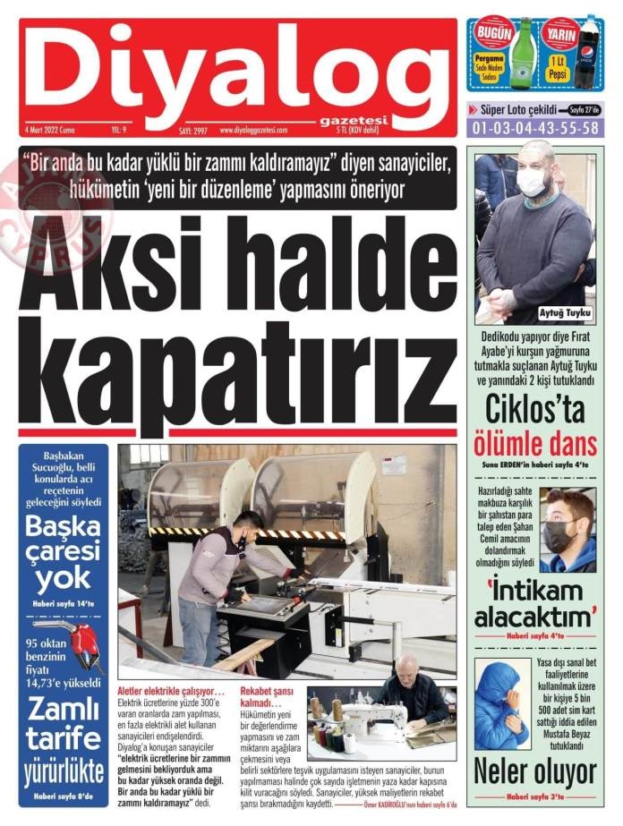 4 Mart 2022 Cuma Gazete Manşetleri 8