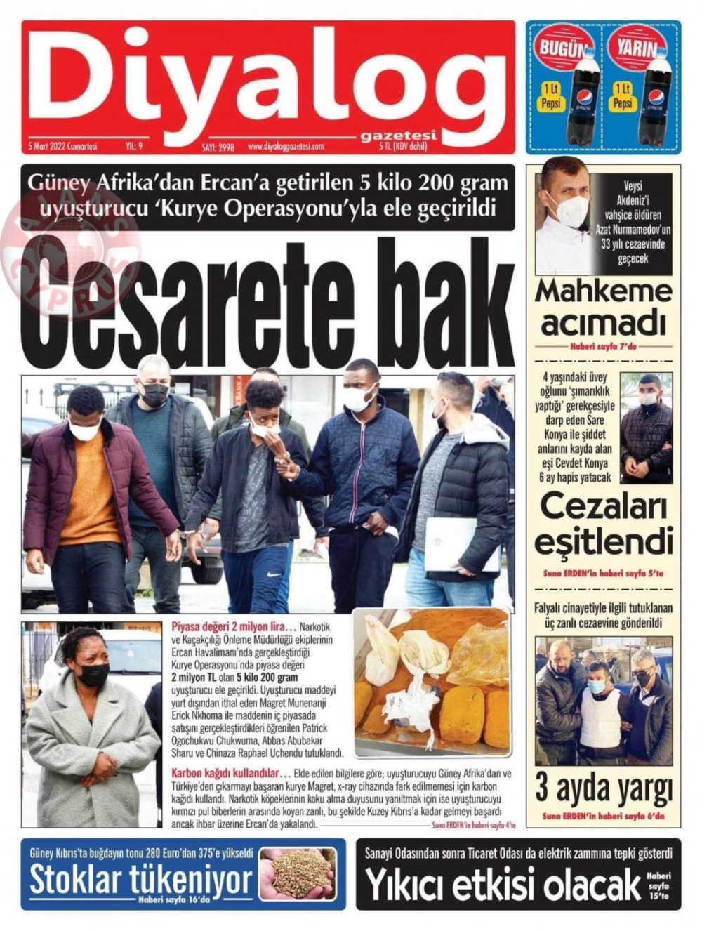 5 Mart 2022 Cumartesi Gazete Manşetleri 6