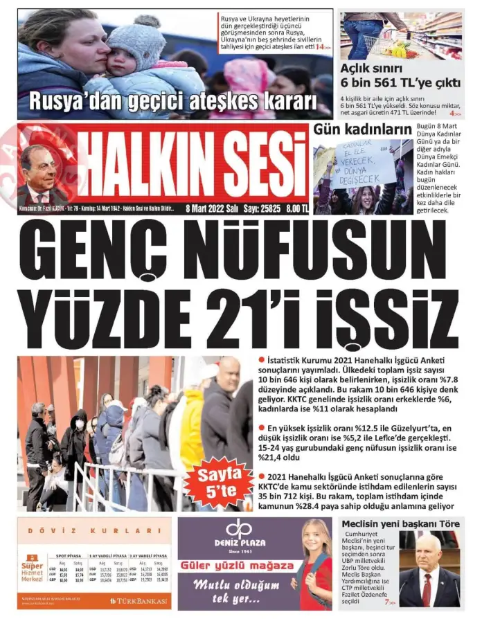 8 Mart 2022 Salı Gazete Manşetleri 5