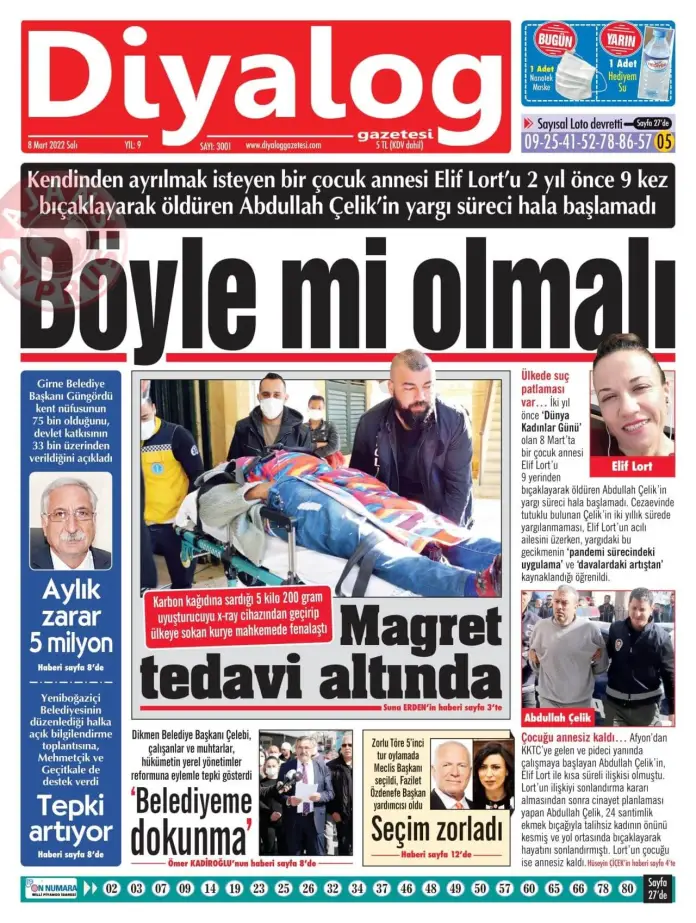 8 Mart 2022 Salı Gazete Manşetleri 8