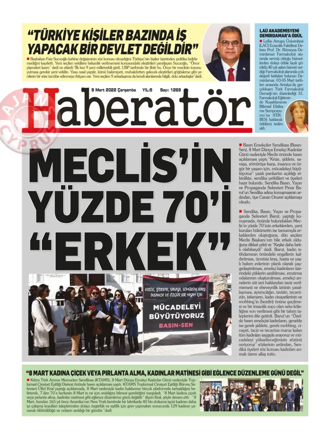 9 Mart 2022 Çarşamba Gazete Manşetleri 1