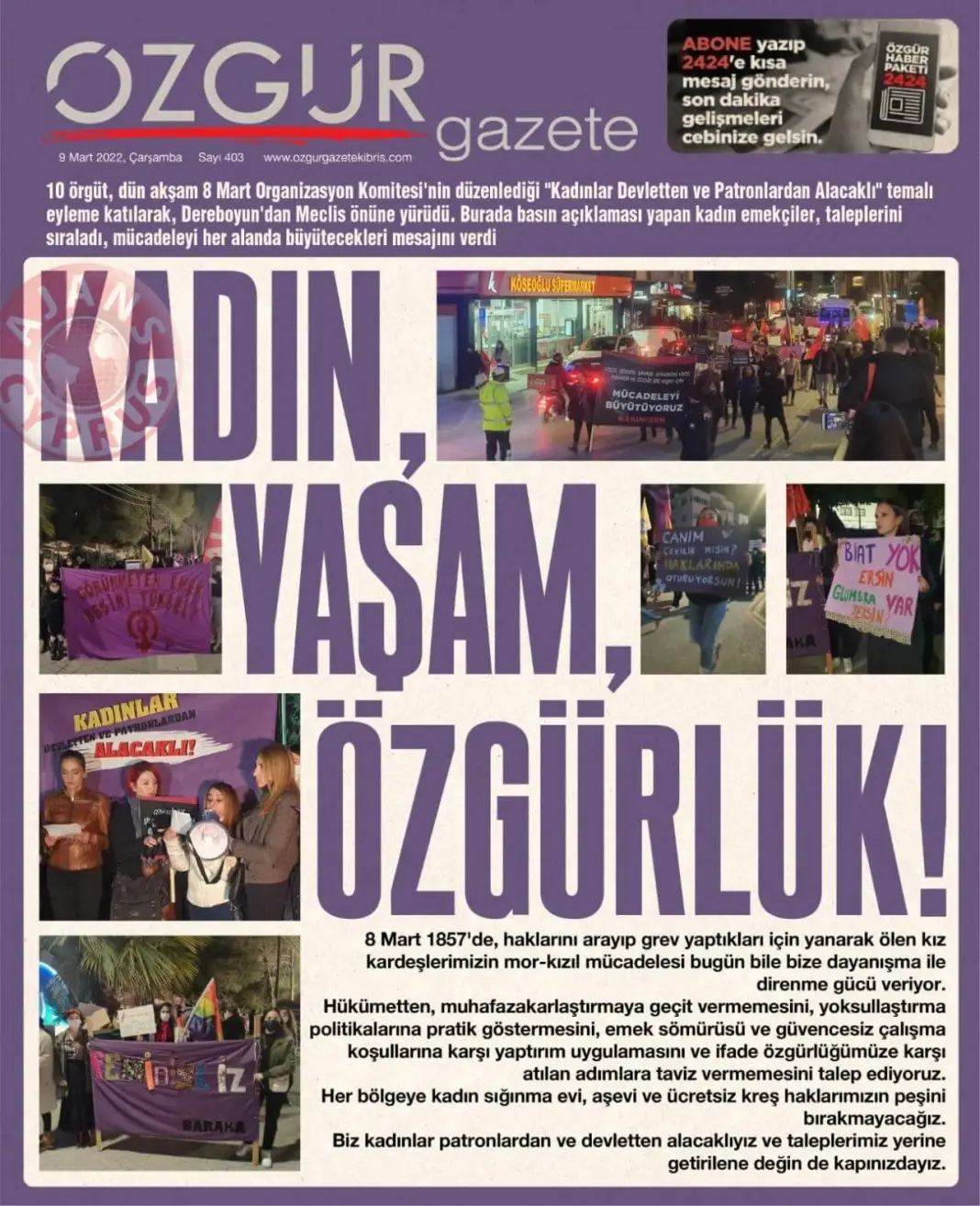 9 Mart 2022 Çarşamba Gazete Manşetleri 14