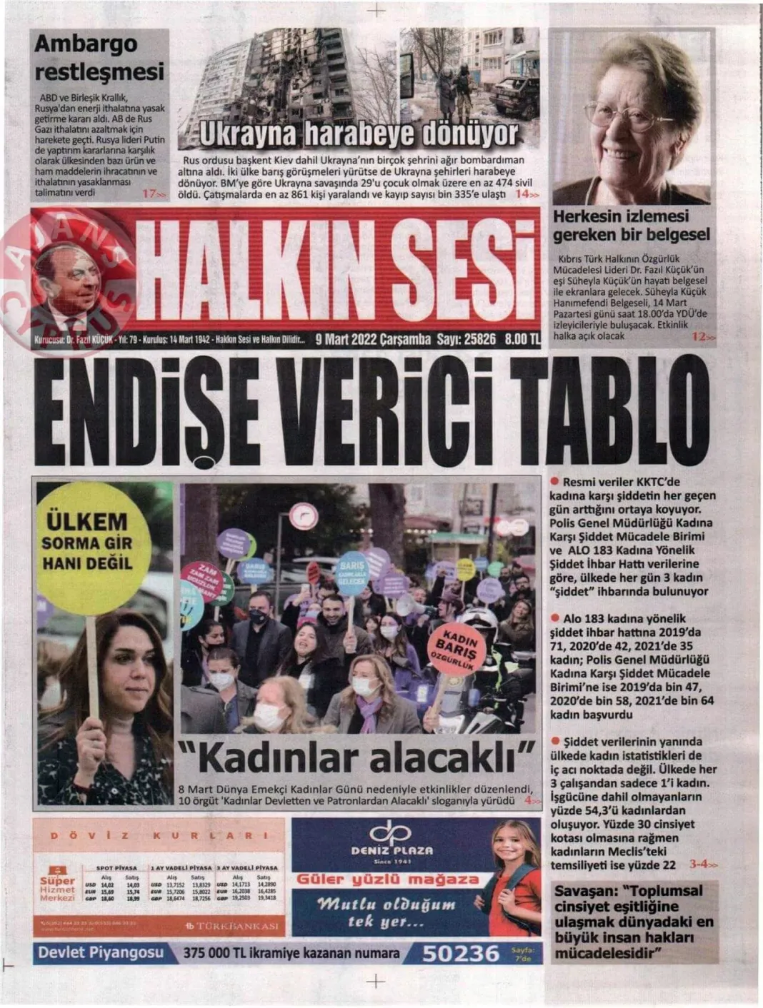 9 Mart 2022 Çarşamba Gazete Manşetleri 2