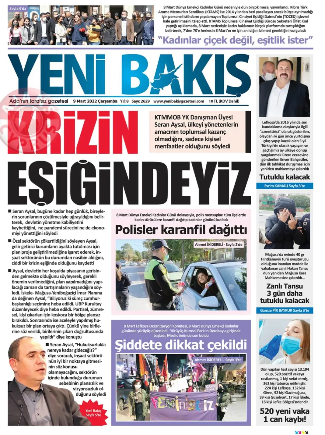 9 Mart 2022 Çarşamba Gazete Manşetleri 6