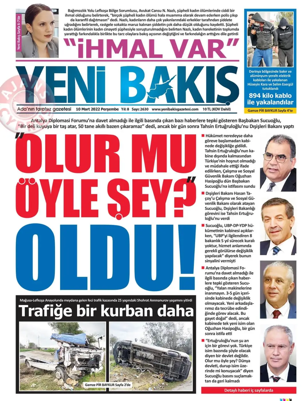 10 Mart 2022 Perşembe Gazete Manşetleri 1