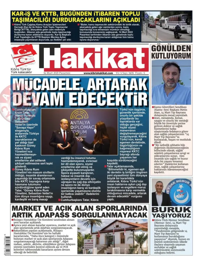 14 Mart 2022 Pazartesi Gazete Manşetleri 11
