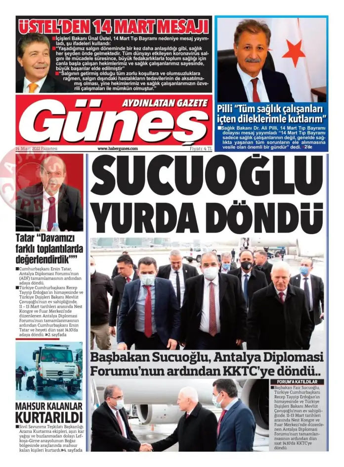 14 Mart 2022 Pazartesi Gazete Manşetleri 9