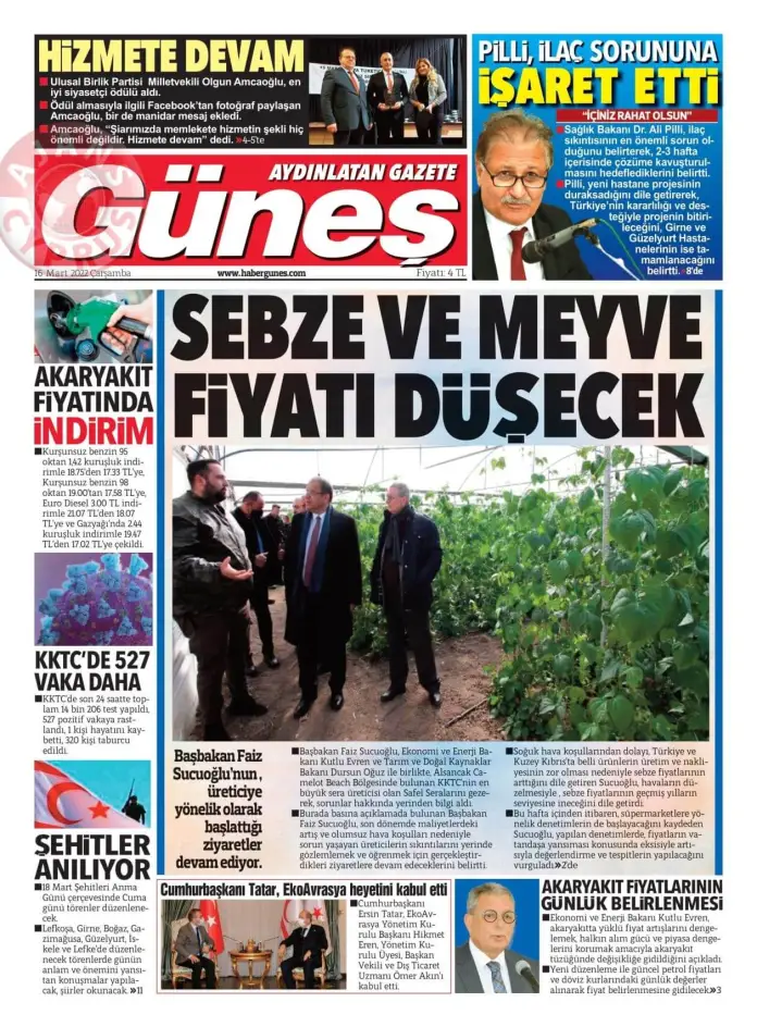16 Mart 2022 Çarşamba Gazete Manşetleri 15