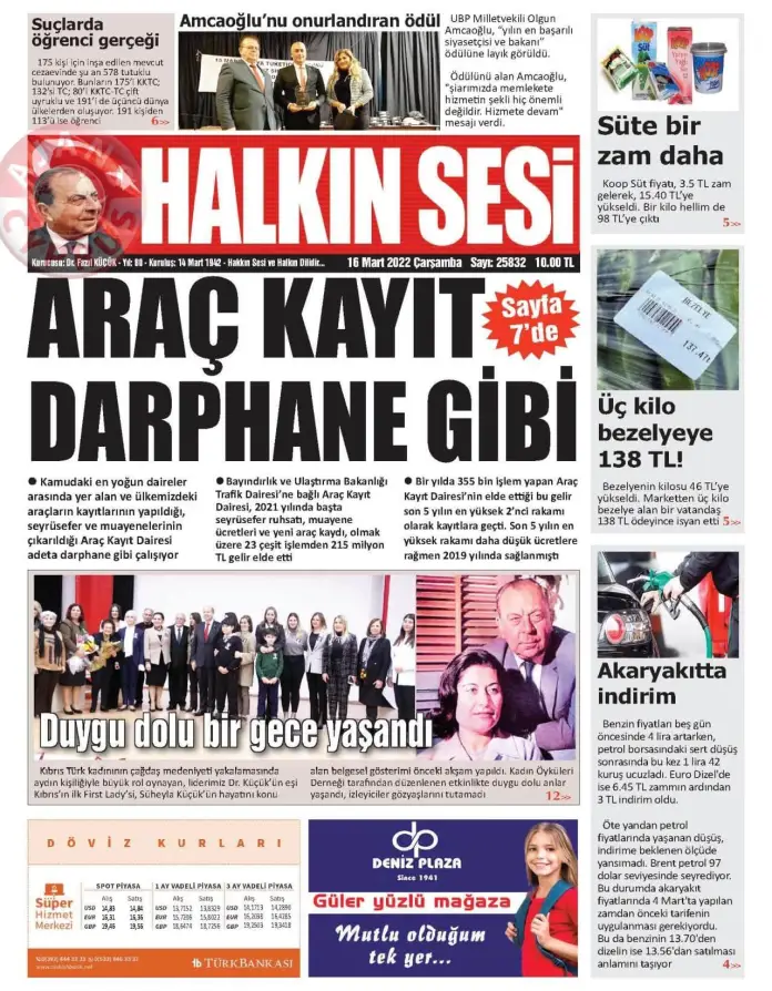 16 Mart 2022 Çarşamba Gazete Manşetleri 5