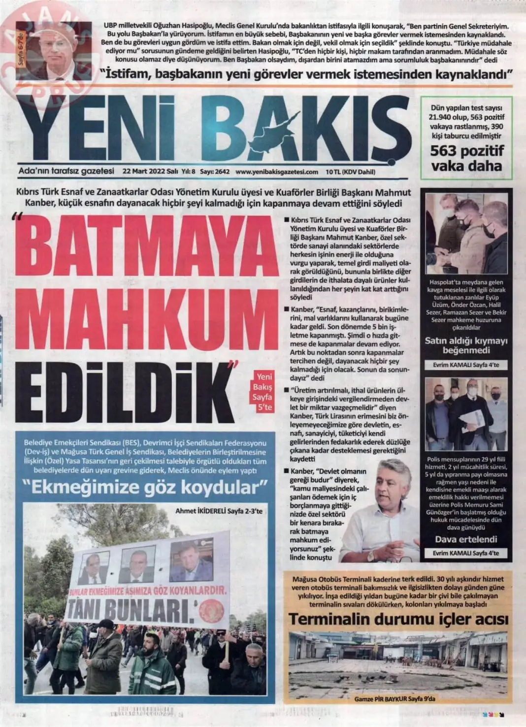 22 Mart 2022 Çarşamba Gazete Manşetleri 12
