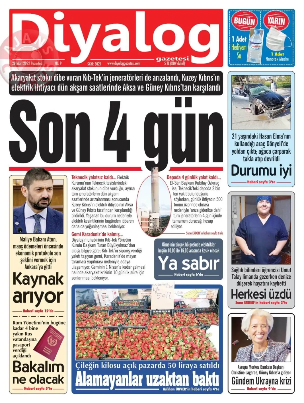 28 Mart 2022 Pazartesi Gazete Manşetleri 7