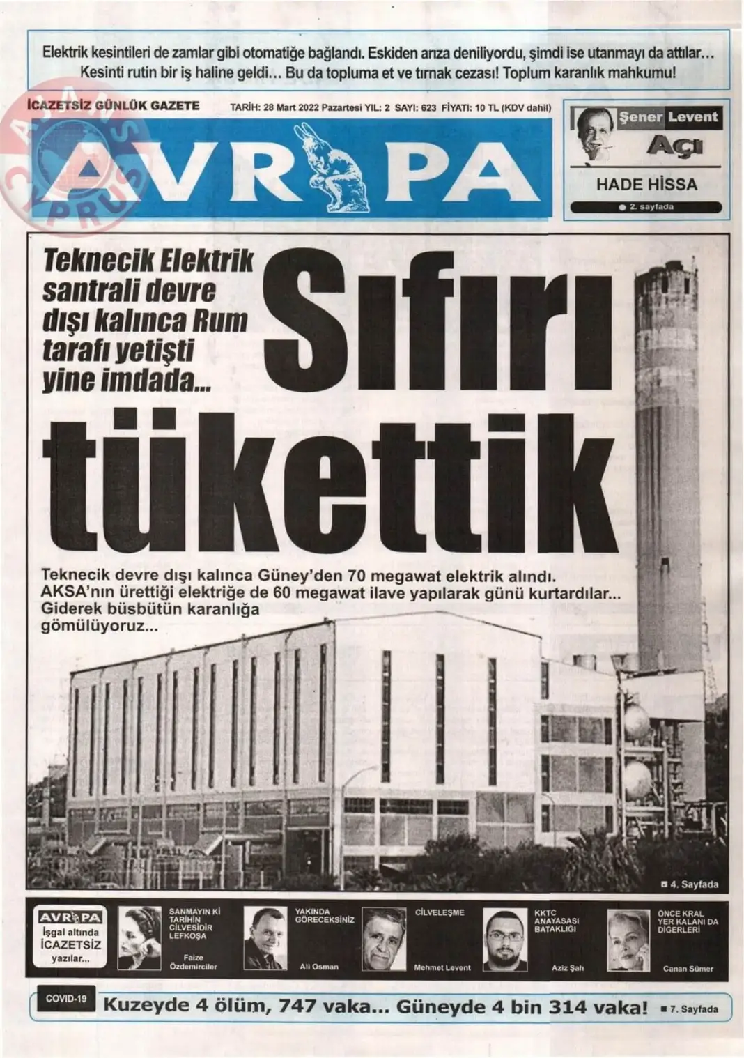 28 Mart 2022 Pazartesi Gazete Manşetleri 9